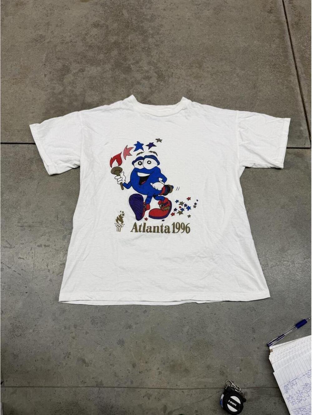 vintage atlanta olympics 1996 sports white shirt size large